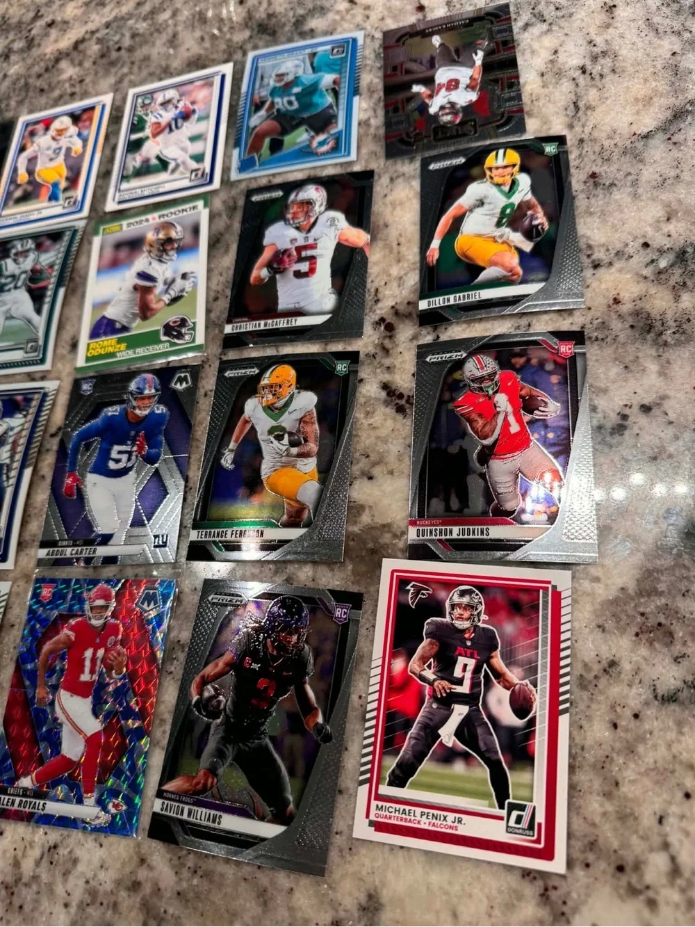 20pc NFL Trading Cards Set - Blue, Red, Black, White 20 football cards FB3